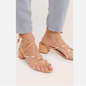 New Free People Hermosa Lace-up Heels size 11 MSRP: $168 Leather